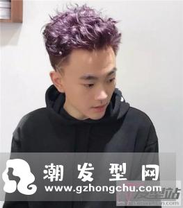男生经典烫染发型 侧削all back朋克