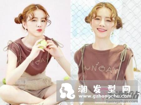 左右双丸子头这么扎好看 萌萌哒展现双重可爱