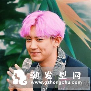 韩式男生染发流行色 橘粉白金闷亚麻发色