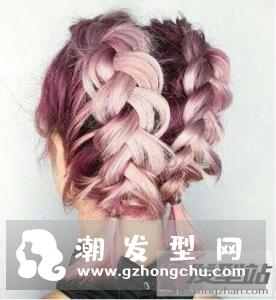 齐肩短发怎么扎 多色染发这样扎大放异彩