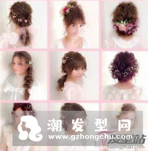 鲜花优雅盘发 打造唯美田园风