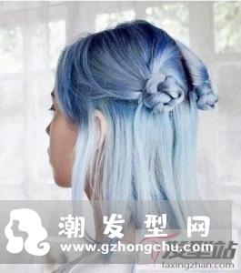 齐肩短发怎么扎 多色染发这样扎大放异彩