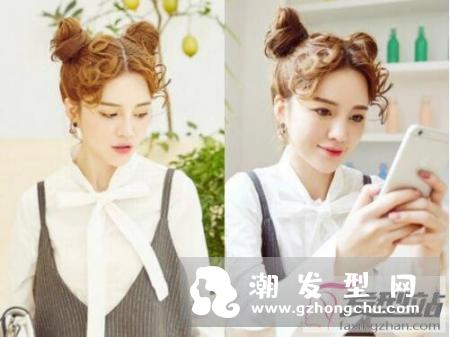 左右双丸子头这么扎好看 萌萌哒展现双重可爱
