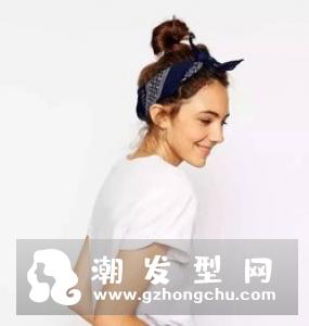 盘发就靠马尾 丝巾 只要一条丝巾让你瞬间变的温柔