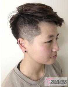 中性帅气女生超短发型 两边剃掉不仅修颜还很潮
