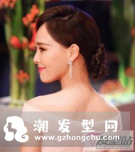 自己简单盘发发型 低丸子头温柔典雅