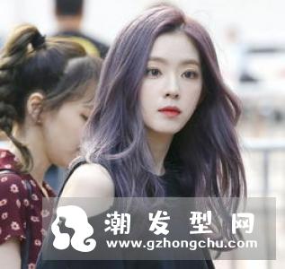 暗紫色头发效果图片 像黑色正常吗