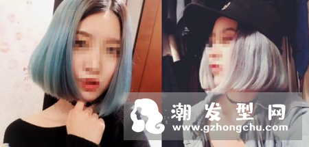 蓝色头发褪色后效果图 什么肤色的人适合