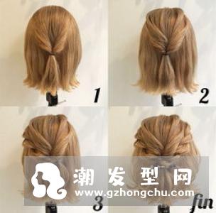 短发如何卷发棒卷内扣 短发/中长显嫩内弯教程（gif动图）