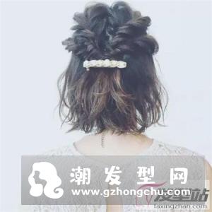 适合热天的短发扎发 这十款质扎发甜美如精灵