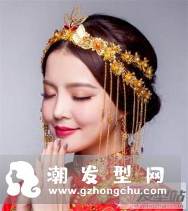 中式新娘盘发发型 简约浪漫极具古典美