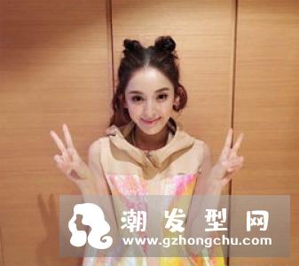 angelababy哪咤头发型图片?怎么扎图解?