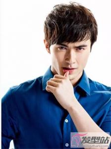 男士潮流纹理烫 男生短烫卷发图片