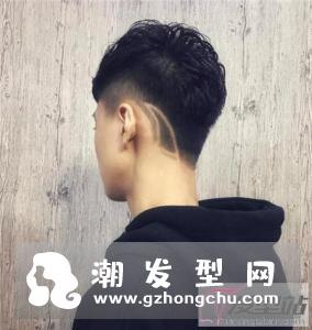 男生经典烫染发型 侧削all back朋克