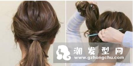 花苞头怎么扎好看图解 蓬松感迷人
