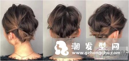 短发怎样盘发简单好看 齐肩短发的盘发教程图解