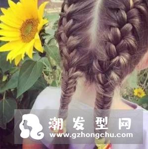 儿童编发发型图片 麻花鱼尾辫怎么扎图解