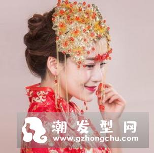 传统经典中式新娘发型 高贵端庄新娘妆发图片