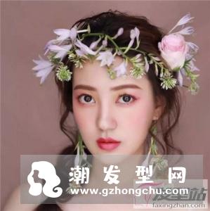气质韩式新娘发型 森系鲜花新娘最美