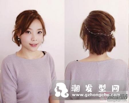 短发新娘发型无变化？化妆师教短发新娘Set头衬脸型