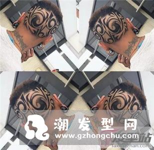 男士发型铲青雕刻 all back 推后边