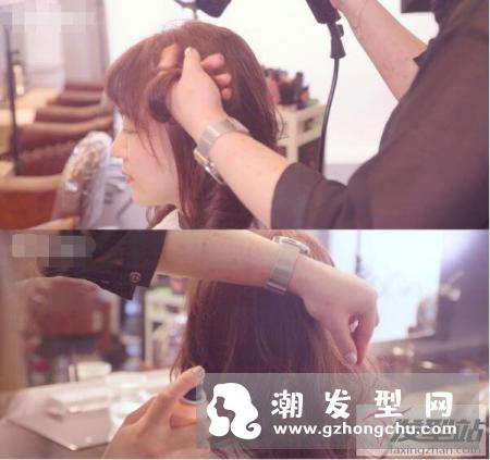 适合上班女士的中长卷发造型 眉上棉花糖卷发吹干就很有型
