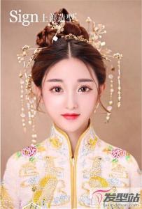 中式简单大方新娘发型 经典盘发古最显高贵气质