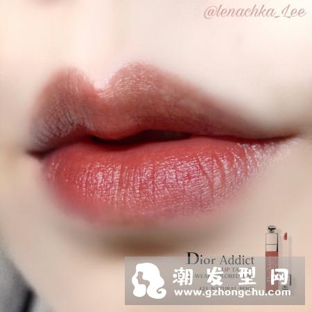 迪奥421染唇液试色效果图 奶茶橘色就是这样美