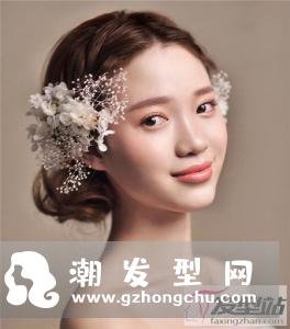 圆脸婚纱照新娘发型 瘦脸发型打造浪漫精致小脸新娘