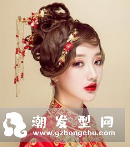 新娘秀禾服头饰发型 影楼新娘古装造型