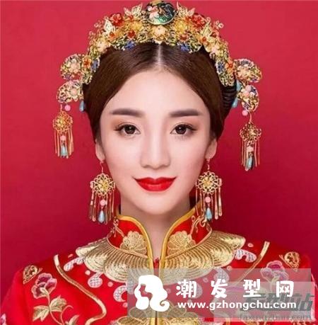 新娘秀禾服头饰发型 影楼新娘古装造型