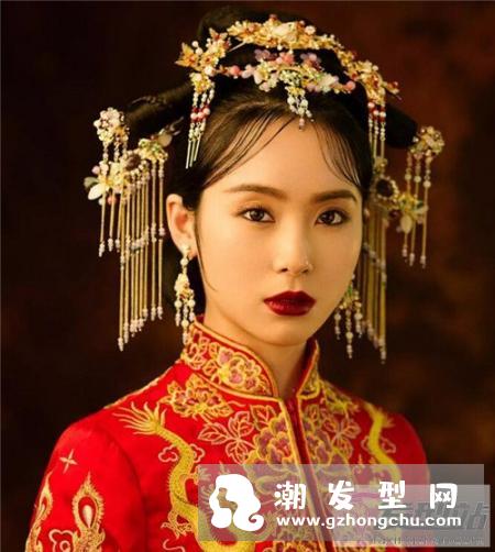 新娘秀禾服头饰发型 影楼新娘古装造型