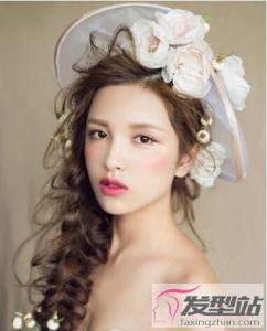 新娘纱帽适合的发型 清新迷人做美丽新娘