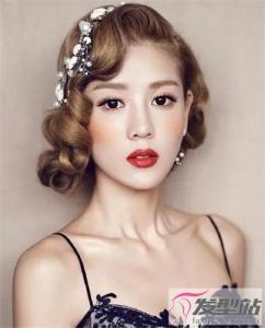 短发新娘婚纱造型 最美发型打开方式