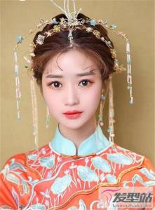 中式简单大方新娘发型 经典盘发古最显高贵气质