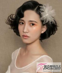 短发新娘结婚当天发型 唯美浪漫成全场焦点