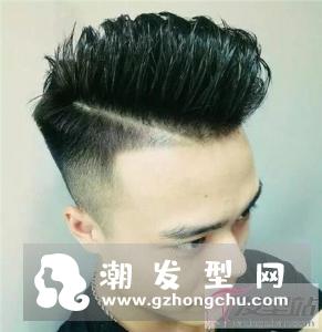 中国男士一道杠发型 刀疤加入更时髦