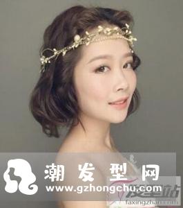 短发新娘结婚当天发型 唯美浪漫成全场焦点