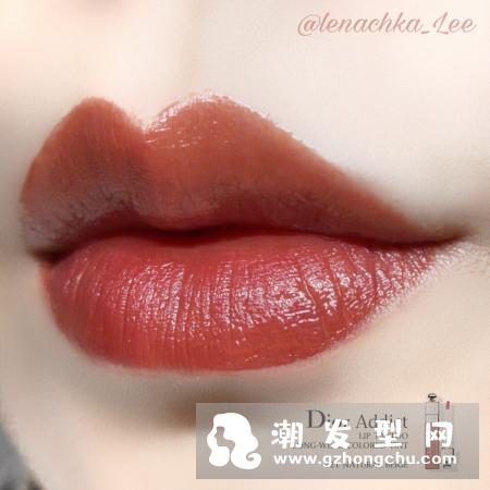 迪奥421染唇液试色效果图 奶茶橘色就是这样美