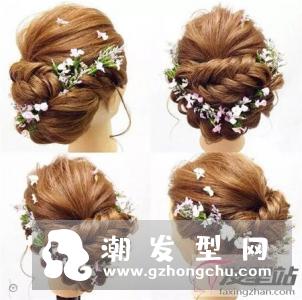 甜美鲜花新娘发型 自带花仙子灵气