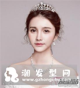韩式清纯新娘盘发 名媛风甜美文艺苑