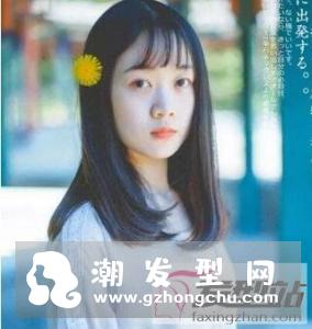 女生中长发梨花头 清新甜美颜值爆表