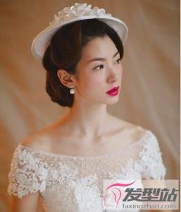 新娘纱帽适合的发型 清新迷人做美丽新娘