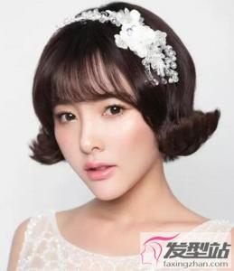 短发新娘结婚当天发型 唯美浪漫成全场焦点