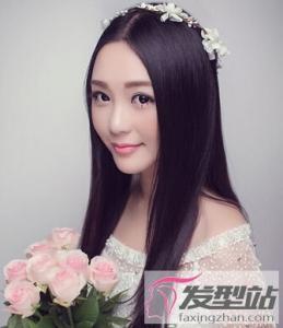 新娘中长直发发型 唯美优雅仙气逼人