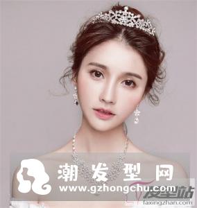 韩式清纯新娘盘发 名媛风甜美文艺苑