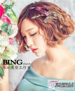 短发新娘婚纱造型 最美发型打开方式