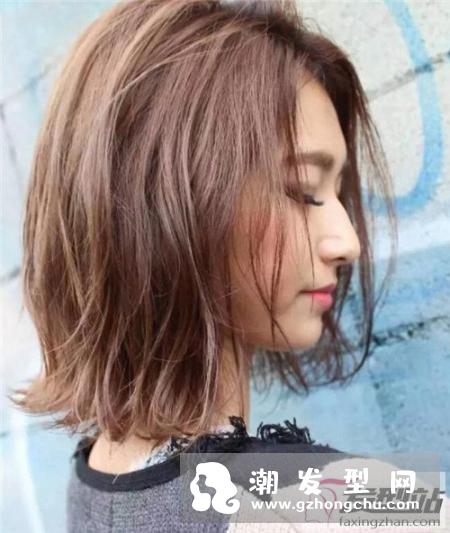 人气流行BOB短发 棕色BOB头更显白