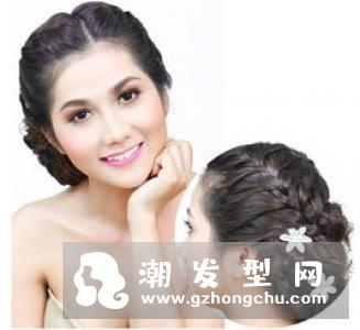 精美结婚当天发型 新娘编发图解自己编