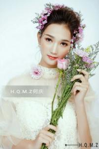 韩式婚纱照鲜花新娘发型 新娘化妆造型图片大全
